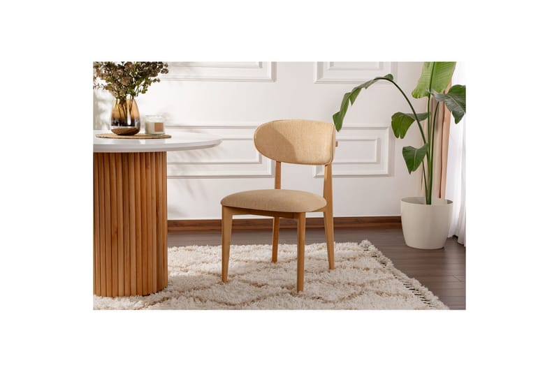 Ruokatuoli Sanroman Classic Beige / Vaalea tammi - Beige / Vaalea tammi - Huonekalut - Tuoli & nojatuoli - Ruokapöydän tuolit