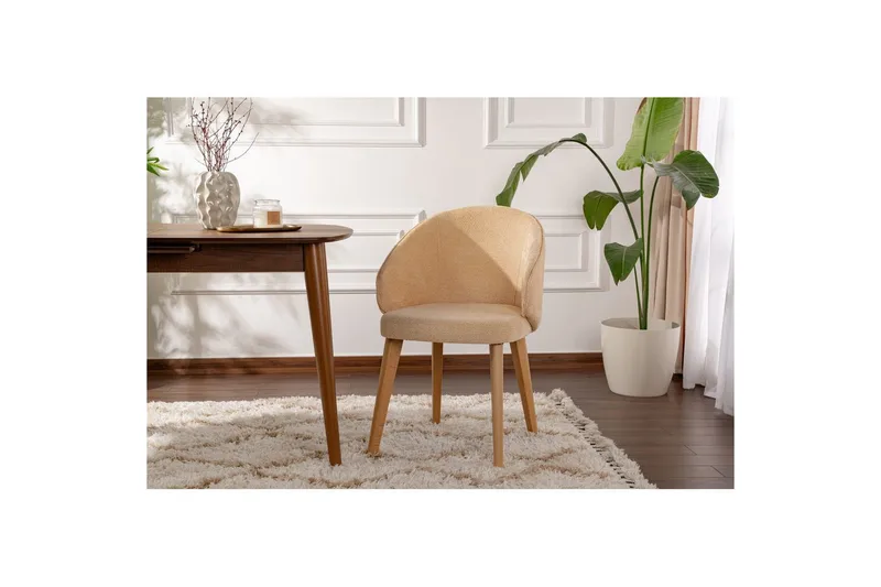 Ruokatuoli Sanroman Classic Beige / Vaalea tammi - Beige / Vaalea tammi - Huonekalut - Tuoli & nojatuoli - Ruokapöydän tuolit