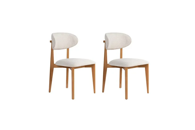 Ruokatuoli Sanroman Classic Valkoinen / Tumma tammi - Valkoinen / Tumma tammi - Huonekalut - Tuoli & nojatuoli - Ruokapöydän tuolit