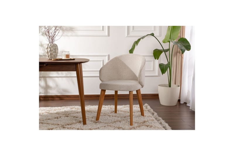 Ruokatuoli Sanroman Classic Valkoinen / Tumma tammi - Valkoinen / Tumma tammi - Huonekalut - Tuoli & nojatuoli - Ruokapöydän tuolit