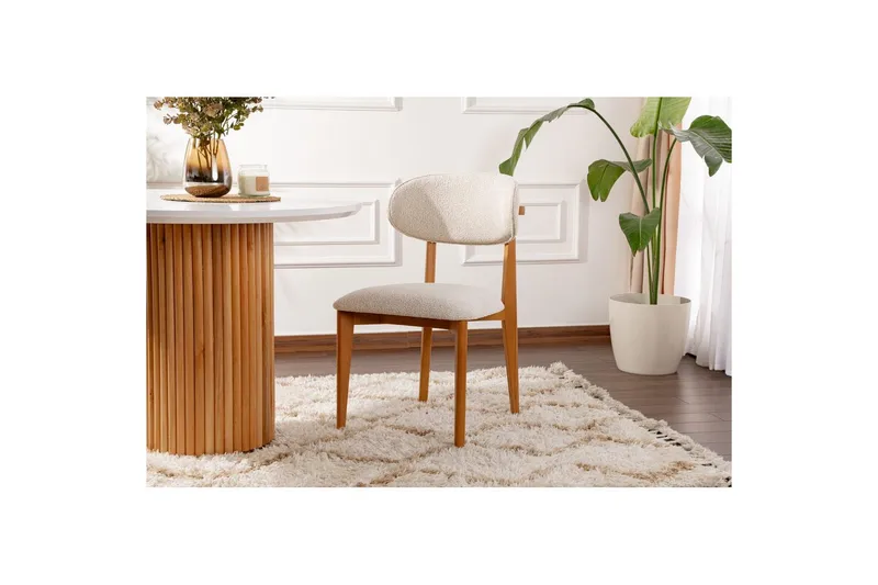 Ruokatuoli Sanroman Classic Valkoinen / Tumma tammi - Valkoinen / Tumma tammi - Huonekalut - Tuoli & nojatuoli - Ruokapöydän tuolit