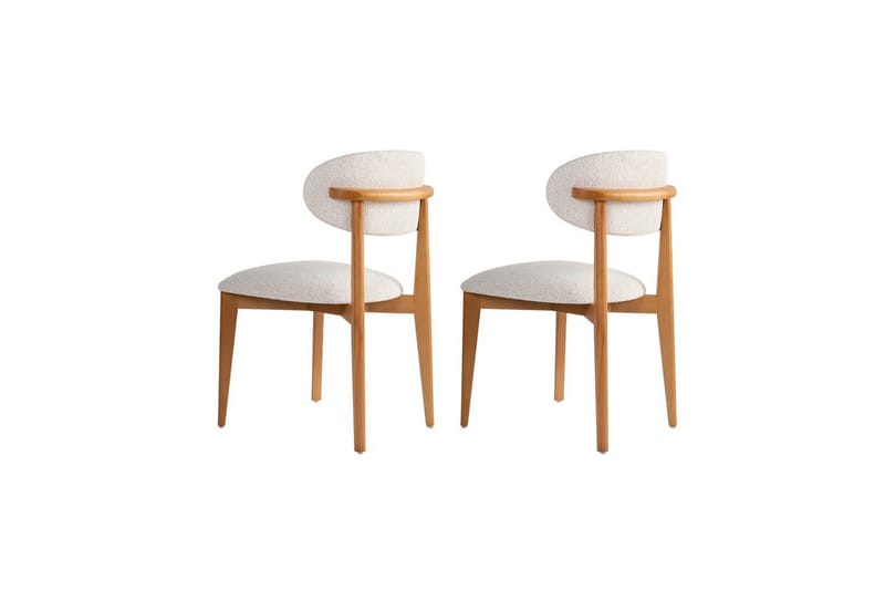 Ruokatuoli Sanroman Classic Valkoinen / Tumma tammi - Valkoinen / Tumma tammi - Huonekalut - Tuoli & nojatuoli - Ruokapöydän tuolit