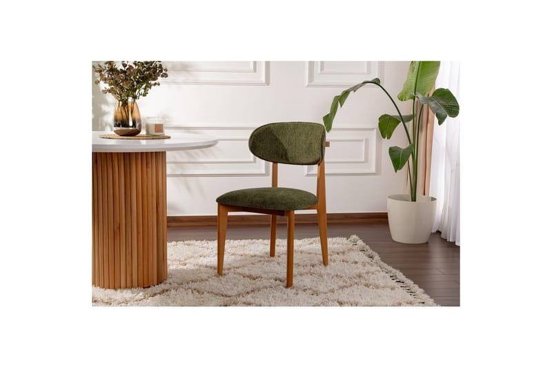 Ruokatuoli Sanroman Classic Vihreä / Tumma tammi - Vihreä / Tumma tammi - Huonekalut - Tuoli & nojatuoli - Ruokapöydän tuolit