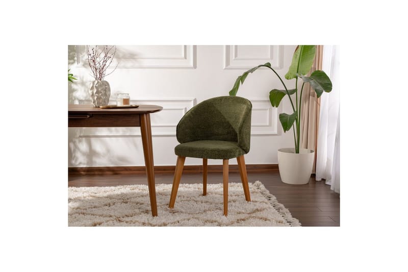 Ruokatuoli Sanroman Classic Vihreä / Tumma tammi - Vihreä / Tumma tammi - Huonekalut - Tuoli & nojatuoli - Ruokapöydän tuolit