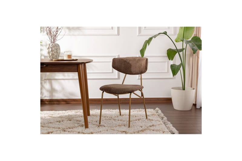 Ruokatuoli Sanroman Ruskea / Kulta - Ruskea / Kulta - Huonekalut - Tuoli & nojatuoli - Ruokapöydän tuolit