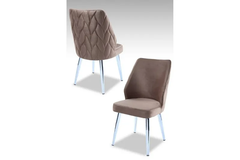 Ruokatuoli Stifen Cappuccino / kromi - Cappuccino / kromi - Huonekalut - Tuoli & nojatuoli - Ruokapöydän tuolit