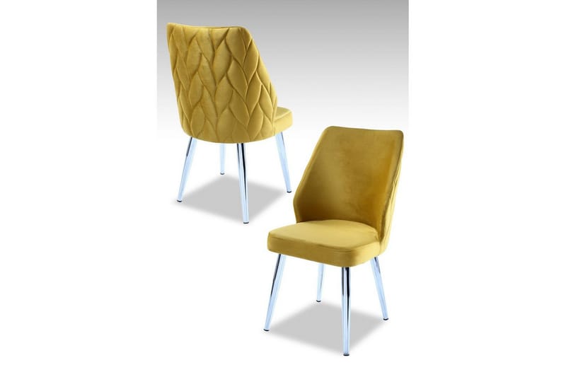 Ruokatuoli Stifen Keltainen / Kromi, Keltainen / Kromi