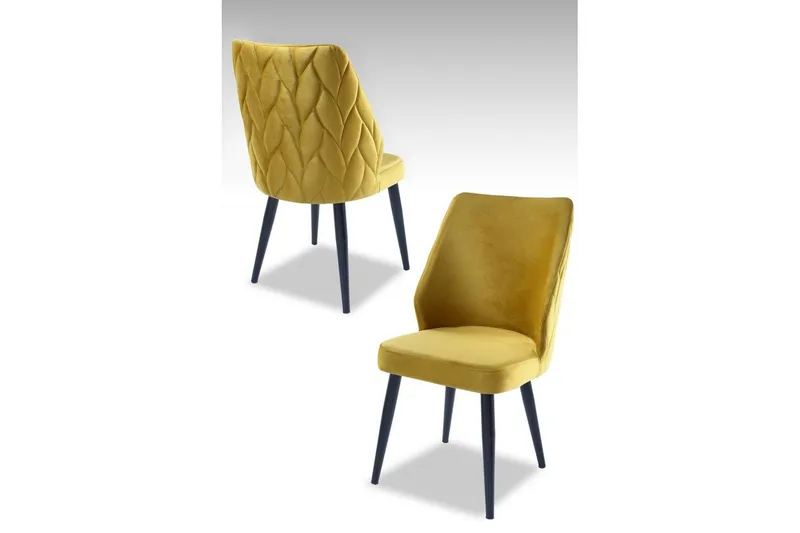 Ruokatuoli Stifen Keltainen / Musta - Keltainen / Musta - Huonekalut - Tuoli & nojatuoli - Ruokapöydän tuolit