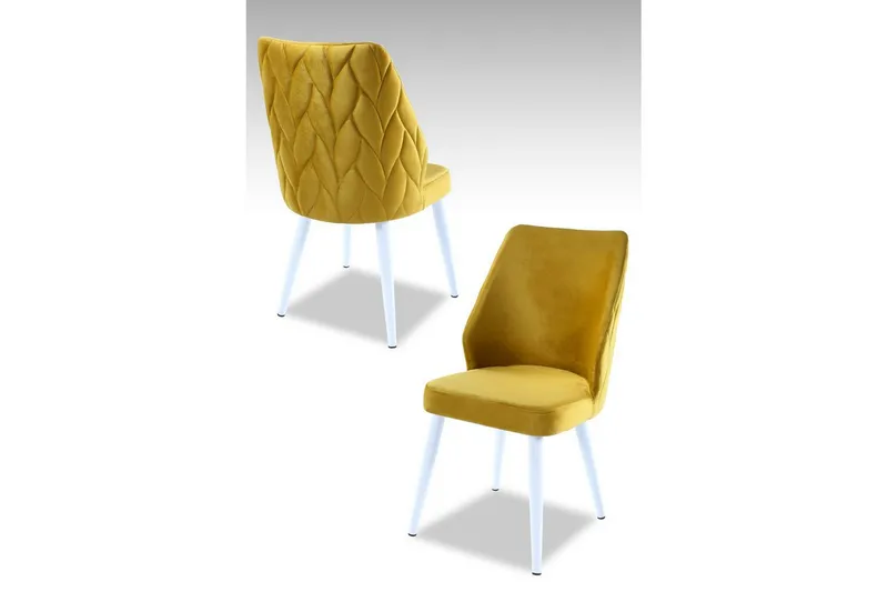 Ruokatuoli Stifen Keltainen / Valkoinen - Keltainen / Valkoinen - Huonekalut - Tuoli & nojatuoli - Ruokapöydän tuolit