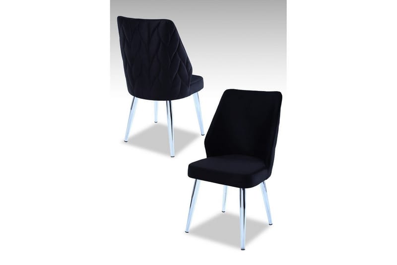 Ruokatuoli Stifen Musta / Kromi, Musta / Kromi