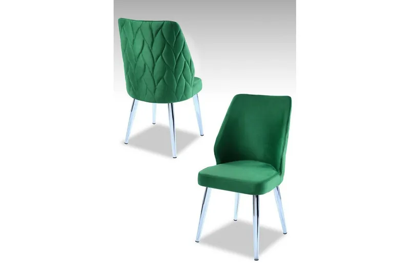 Ruokatuoli Stifen Vihreä / Kromi - Vihreä / Kromi - Huonekalut - Tuoli & nojatuoli - Ruokapöydän tuolit
