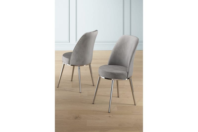 Ruokatuoli Sugako Harmaa / Kromi - Harmaa / Kromi - Huonekalut - Tuoli & nojatuoli - Ruokapöydän tuolit