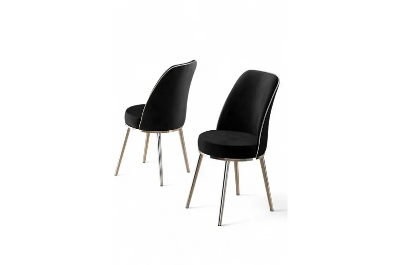 Ruokatuoli Sugako Musta / Kromi, Musta / Kromi