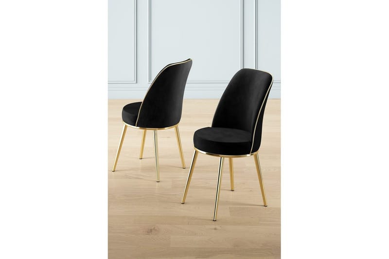 Ruokatuoli Sugako Musta / Kulta - Musta / Kulta - Huonekalut - Tuoli & nojatuoli - Ruokapöydän tuolit
