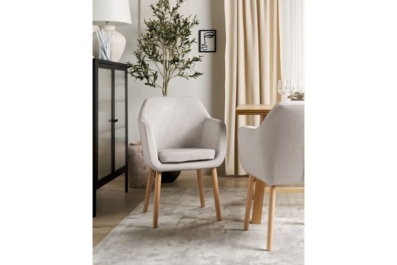 Ruokatuoli Yorkville ll - Beige, vaalea puu - Huonekalut - Tuoli & nojatuoli - Ruokapöydän tuolit