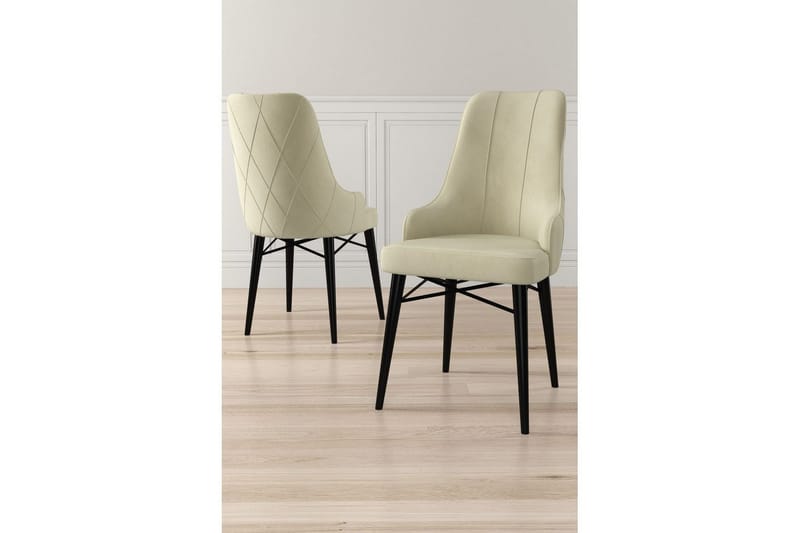 Ruokatuoli Puntoz Kerma / Musta - Kerma / Musta - Huonekalut - Tuoli & nojatuoli - Ruokapöydän tuolit