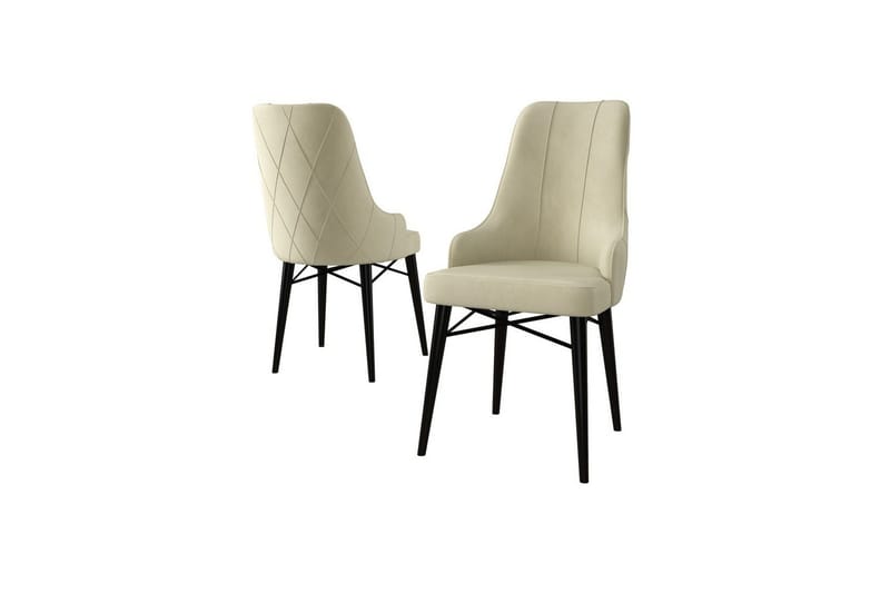 Ruokatuoli Puntoz Kerma / Musta - Kerma / Musta - Huonekalut - Tuoli & nojatuoli - Ruokapöydän tuolit