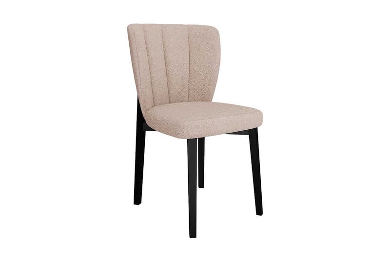 Aldbrough ruokatuoli bouclé puujaloilla, Vaaleanbeige