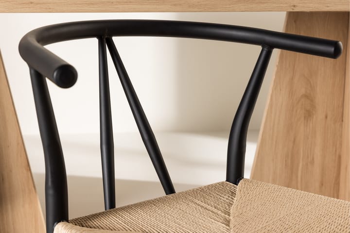 Alfons Käsinojatuoli Musta - Venture Home - Ruokapöydän tuolit - Meikkituoli - Käsinojallinen tuoli