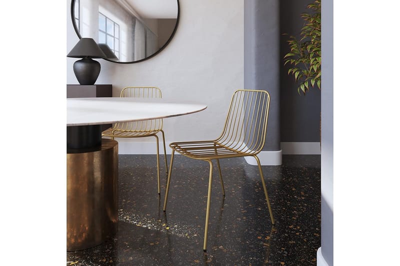Caden Ruokatuoli Kulta 2 kpl - Dorel Home - Huonekalut - Tuoli & nojatuoli - Ruokapöydän tuolit