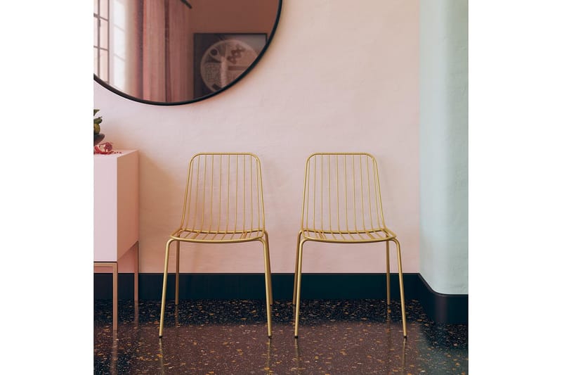 Caden Ruokatuoli Kulta 2 kpl - Dorel Home - Huonekalut - Tuoli & nojatuoli - Ruokapöydän tuolit
