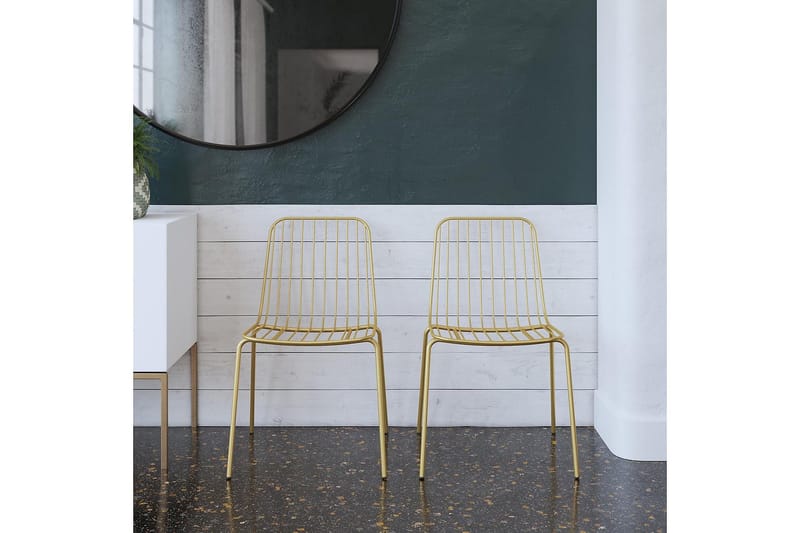 Caden Ruokatuoli Kulta 2 kpl - Dorel Home - Huonekalut - Tuoli & nojatuoli - Ruokapöydän tuolit