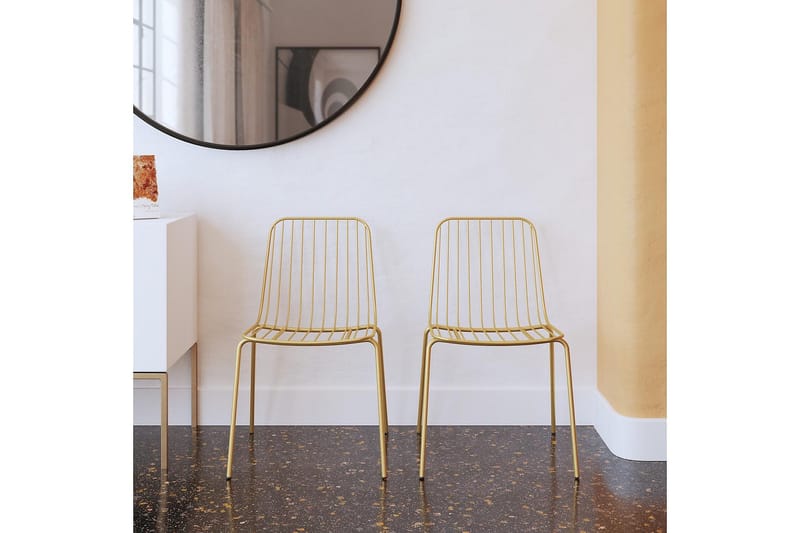 Caden Ruokatuoli Kulta 2 kpl - Dorel Home - Huonekalut - Tuoli & nojatuoli - Ruokapöydän tuolit