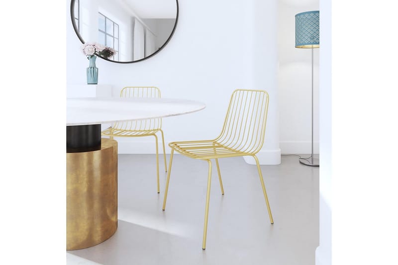 Caden Ruokatuoli Kulta 2 kpl - Dorel Home - Huonekalut - Tuoli & nojatuoli - Ruokapöydän tuolit