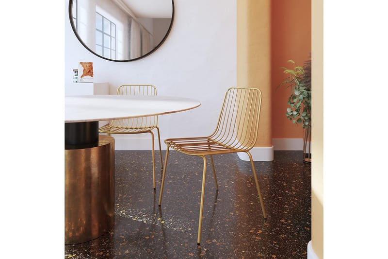 Caden Ruokatuoli Kulta 2 kpl - Dorel Home - Huonekalut - Tuoli & nojatuoli - Ruokapöydän tuolit