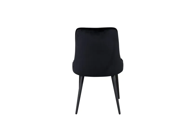 Chantor Lyx Samettituoli - Musta/Musta - Huonekalut - Tuoli & nojatuoli - Ruokapöydän tuolit