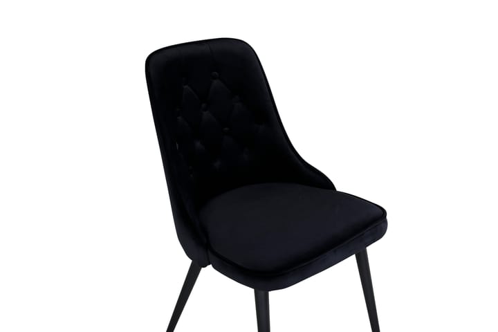 Chantor Lyx Samettituoli - Musta/Musta - Ruokapöydän tuolit