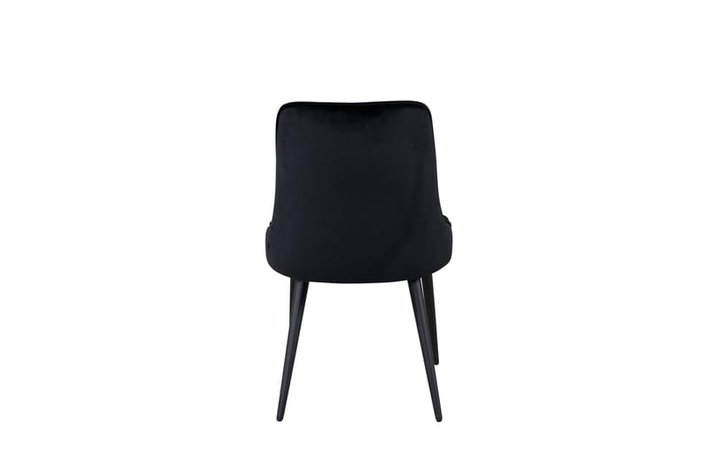 Chantor Lyx Samettituoli - Musta/Musta - Huonekalut - Tuoli & nojatuoli - Ruokapöydän tuolit