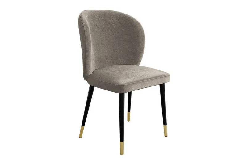 Glenarm ruokatuoli kangasta metallijaloilla, Taupe