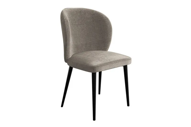 Glenarm ruokatuoli kangasta metallijaloilla, Taupe