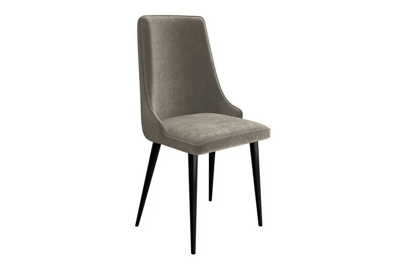 Glenarm ruokatuoli kangasta metallijaloilla, Taupe