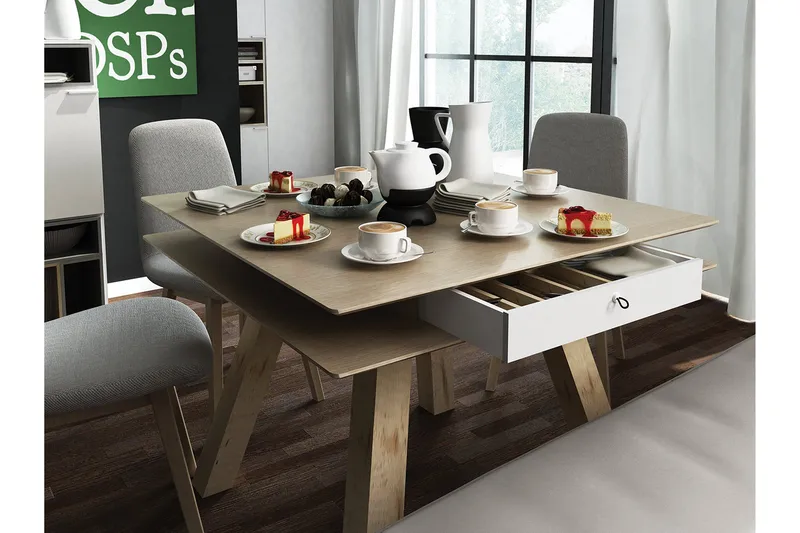 Jakkara Bent Beige - VOX - Huonekalut - Tuoli & nojatuoli - Ruokapöydän tuolit