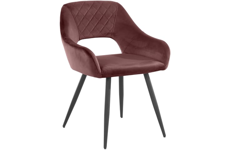 Käsinojallinen tuoli Billiam - Roosa - Ruokapöydän tuolit - Meikkituoli - Käsinojallinen tuoli