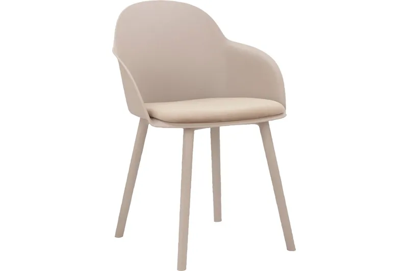 Käsinojallinen tuoli Kaella - Beige - Huonekalut - Tuoli & nojatuoli - Ruokapöydän tuolit