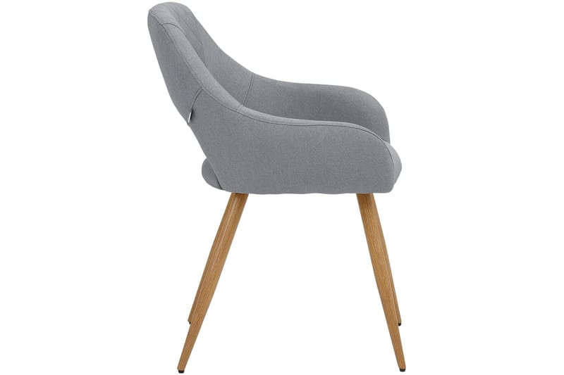 Käsinojallinen tuoli Sariela - Vaaleanharmaa - Huonekalut - Tuoli & nojatuoli - Ruokapöydän tuolit