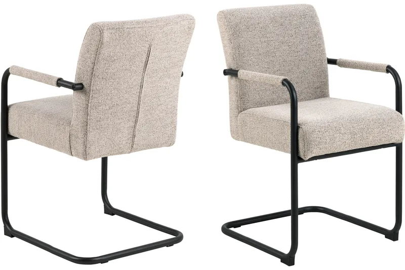 Käsinojatuoli Salini - Beige - Huonekalut - Tuoli & nojatuoli - Ruokapöydän tuolit