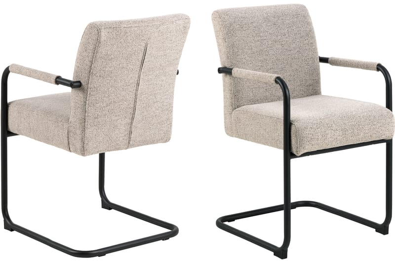 Käsinojatuoli Salini - Beige - Huonekalut - Tuoli & nojatuoli - Ruokapöydän tuolit