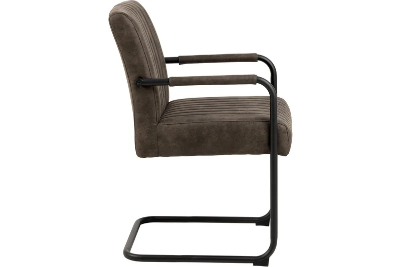 Käsinojatuoli Salini - Harmaa - Huonekalut - Tuoli & nojatuoli - Ruokapöydän tuolit