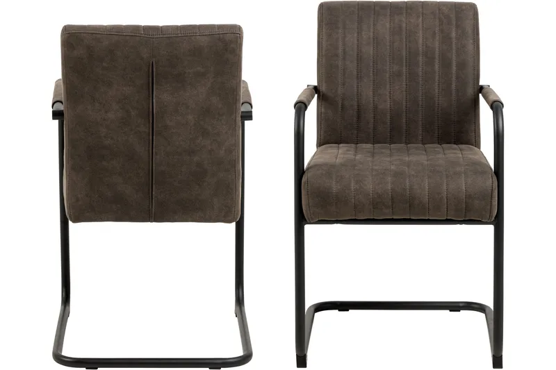 Käsinojatuoli Salini - Harmaa - Huonekalut - Tuoli & nojatuoli - Ruokapöydän tuolit