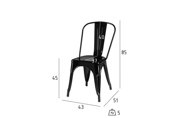 Keittiötuoli Artem - Musta - Ruokapöydän tuolit