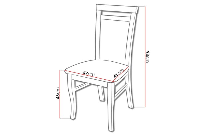 Keittiötuoli Leandra 46x46x95 cm - Tammi - Ruokapöydän tuolit