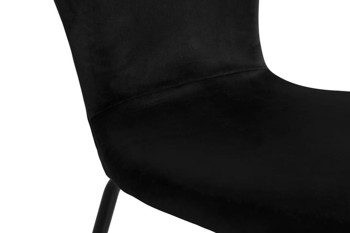 Keittiötuoli Miko Sametti - Musta/Musta - Ruokapöydän tuolit