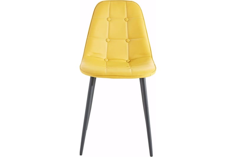 Keittiötuoli Tito Keinonahka 2-pak - Keltainen/Metalli - Huonekalut - Tuoli & nojatuoli - Ruokapöydän tuolit