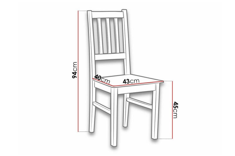 Lufti Matstol Black/White - Huonekalut - Tuoli & nojatuoli - Ruokapöydän tuolit