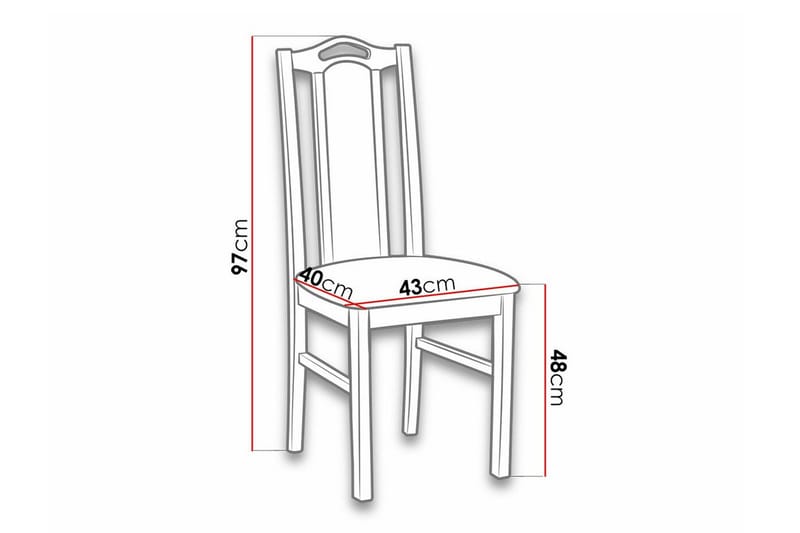 Lufti Matstol Wood/Black - Huonekalut - Tuoli & nojatuoli - Ruokapöydän tuolit