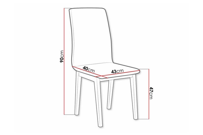 Majors ruokatuoli kangasta puujaloilla - Taupe - Huonekalut - Tuoli & nojatuoli - Ruokapöydän tuolit